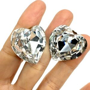 💎 Glamorous 80s/90s glass clip earrings 💎